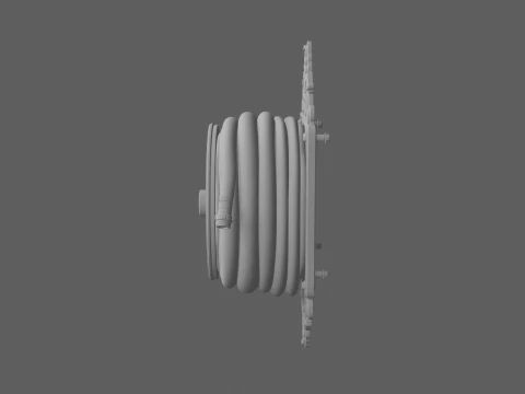 Wall Mounted Hose Holder with Bracket 3D Model