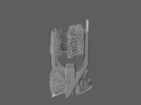 ブーツクリーニングブラシステーション（泥付き） 3Dモデル