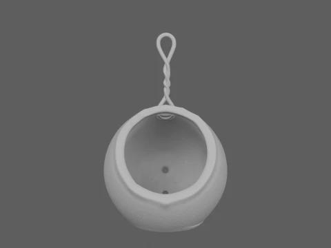 Ceramiczny kubek do gniazdowania ptaków z wieszakiem Model 3D