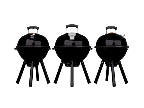クラシックブラックエナメルケトルBBQグリル 3Dモデル