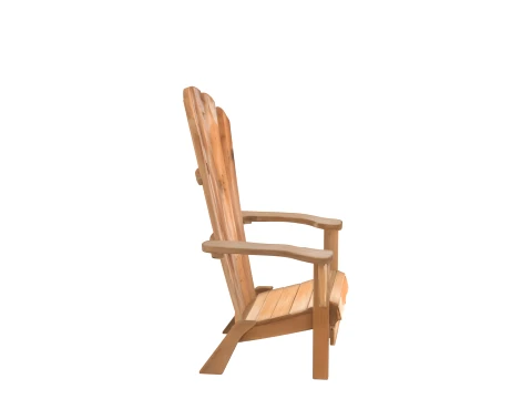 Natural Cedar Adirondack Chair Detailed 3D Model