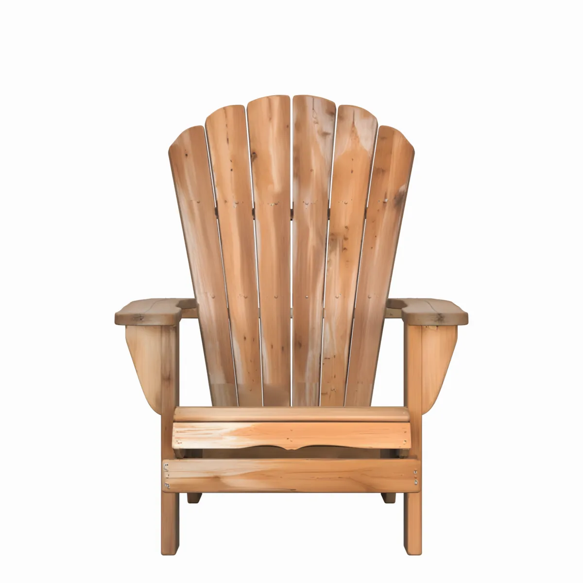 Natural Cedar Adirondack Chair Detailed 3D Model .c4d .max .obj .3ds .fbx .stl .blend 