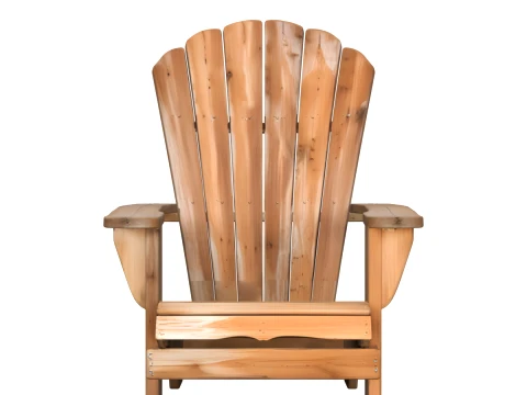 Cadeira Adirondack de cedro natural detalhada Modelo 3D