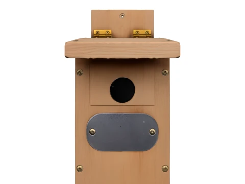 Small Wooden Sparrow Nest Box with Hinged Roof 3D Model