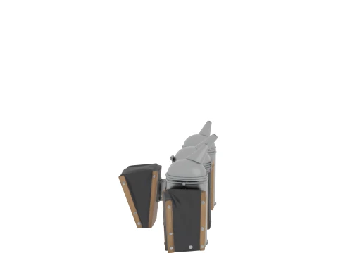 Classic Beekeeper Bellows Smoker Stainless Steel 3D Model