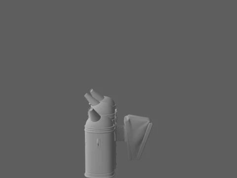 Classic Beekeeper Bellows Smoker Stainless Steel 3D Model