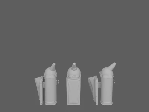 Classic Beekeeper Bellows Smoker Stainless Steel 3D Model
