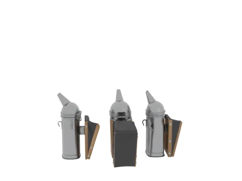 Classic Beekeeper Bellows Smoker Stainless Steel 3D Model