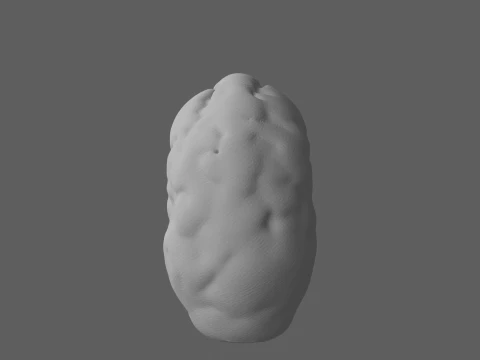 Large Rounded Garden Stone with Emerald Moss 3D Model