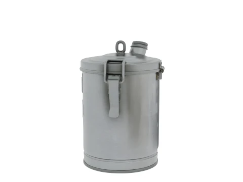 Mouse Proof Galvanized Metal Feed Bin Detailed 3D Model