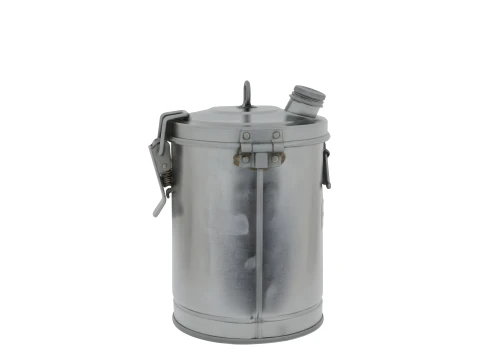 Mouse Proof Galvanized Metal Feed Bin Detailed 3D Model