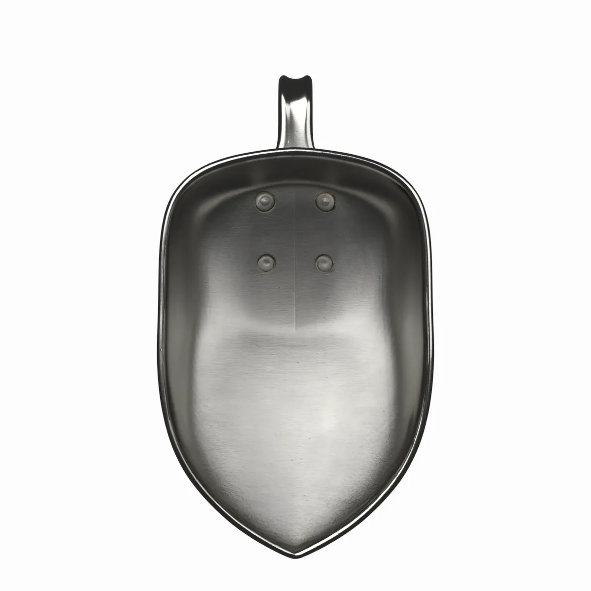 Stainless Steel Grain Scoop with Flour Dust 3D Model .c4d .max .obj .3ds .fbx .stl .blend