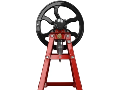 Heavy Duty Manual Log Splitter with Flywheel 3D Model