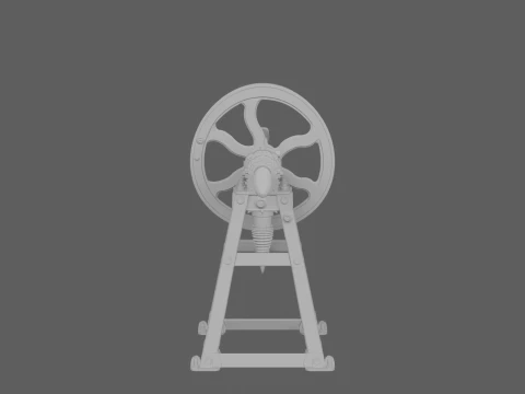 Heavy Duty Manual Log Splitter with Flywheel 3D Model