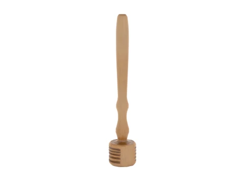 Wooden Sauerkraut Pounder with Ridged Head 3D Model