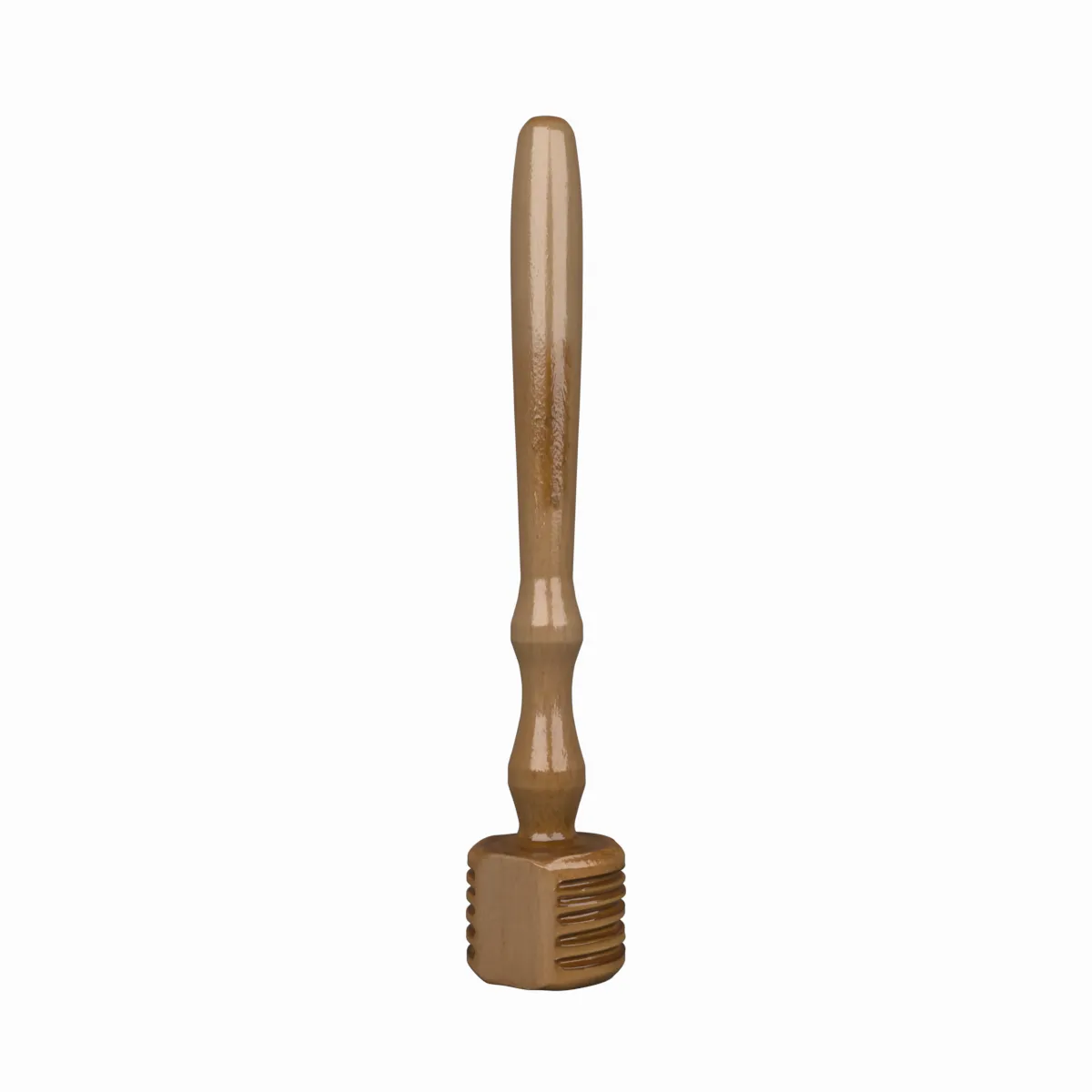 Wooden Sauerkraut Pounder with Ridged Head 3D Model .c4d .max .obj .3ds .fbx .stl .blend 