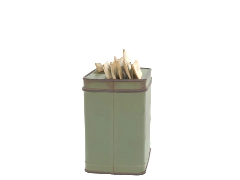 Vintage Metal Seed Storage Tin with Seed Packets 3D Model