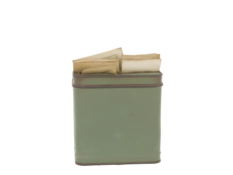 Vintage Metal Seed Storage Tin with Seed Packets 3D Model
