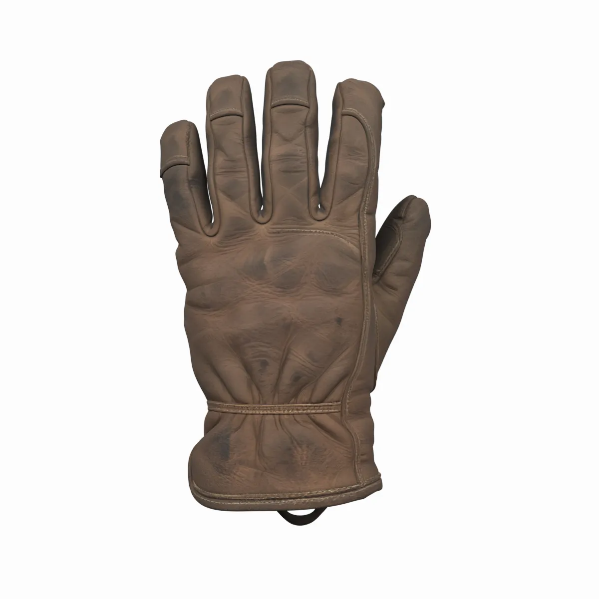 Heavy Leather Garden Gloves with Dirt Stains 3D Model .c4d .max .obj .3ds .fbx .stl .blend 