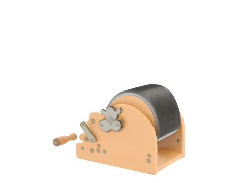 Drum Carder for Wool Wooden Frame with Fibers 3D Model