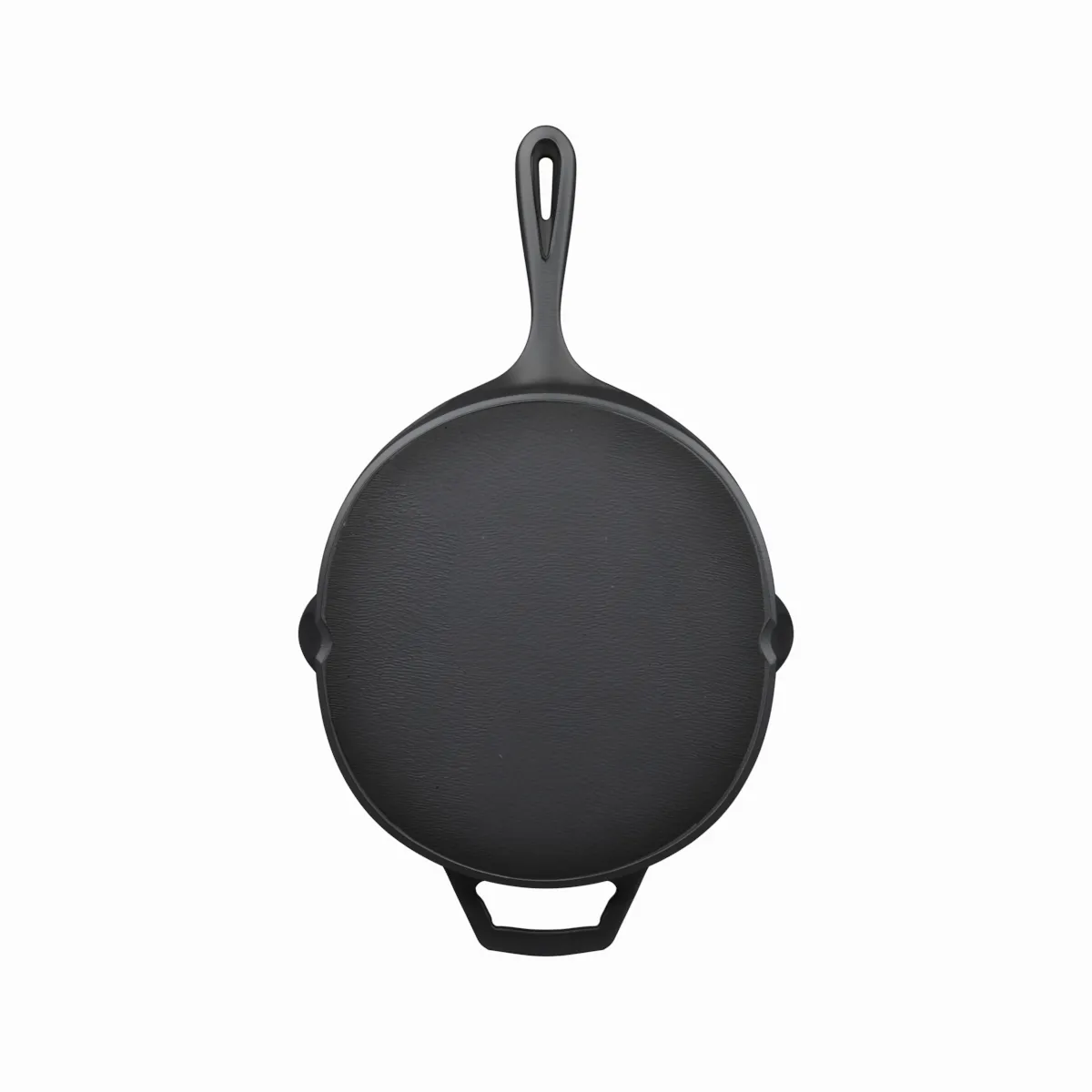 Cast Iron Skillet Seasoned with Long Handle 3D Model .c4d .max .obj .3ds .fbx .stl .blend 