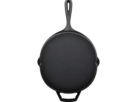 Cast Iron Skillet Seasoned with Long Handle 3D Model