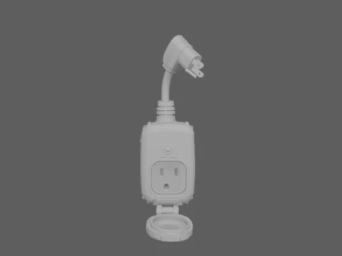 Outdoor WiFi Smart Plug Weatherproof Cover 3D Model