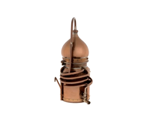 Small Copper Pot Still Distiller with Verdigris Patina 3D Model
