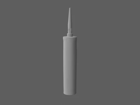 Greenhouse Silicone Sealant Tube with Nozzle 3D Model