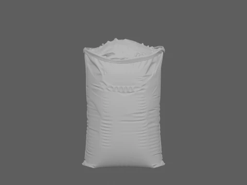 50 Liter Garden Potting Compost Bag with Soil 3D Model