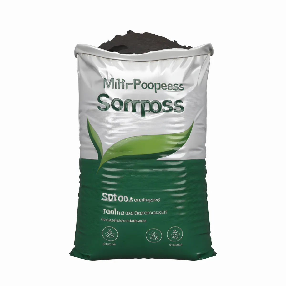 50 Liter Garden Potting Compost Bag with Soil 3D Model .c4d .max .obj .3ds .fbx .stl .blend 