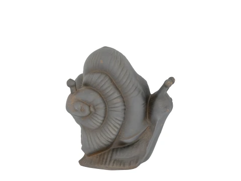 Cast Iron Garden Snail Statue with Rust Spots 3D Model