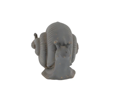 Cast Iron Garden Snail Statue with Rust Spots 3D Model