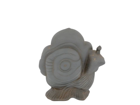Cast Iron Garden Snail Statue with Rust Spots 3D Model