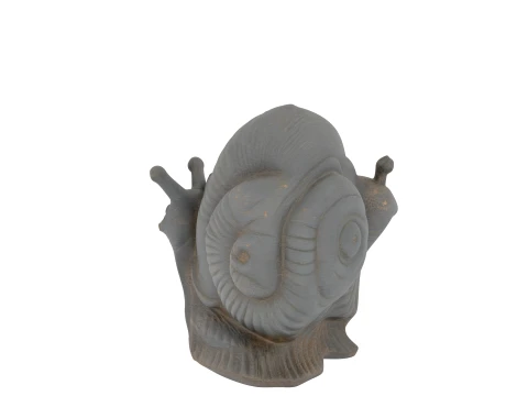 Cast Iron Garden Snail Statue with Rust Spots 3D Model