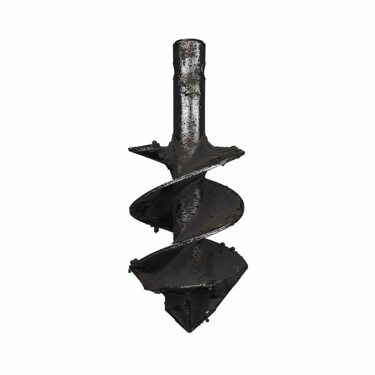 Heavy Steel Spiral Auger Drill Bit for Bulbs 3D Model .c4d .max .obj .3ds .fbx .stl .blend 