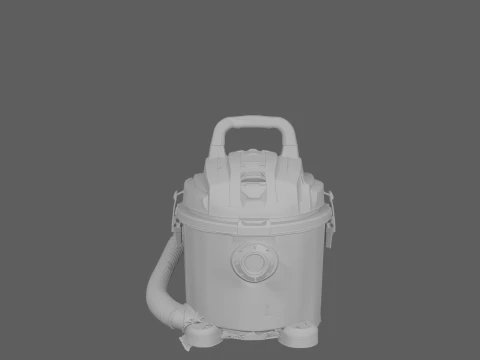 Portable Red Shop Vacuum Wet Dry with Hose 3D Model
