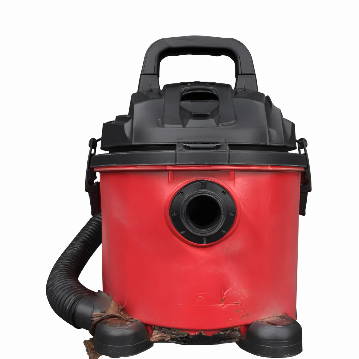 Portable Red Shop Vacuum Wet Dry with Hose 3D Model .c4d .max .obj .3ds .fbx .stl .blend
