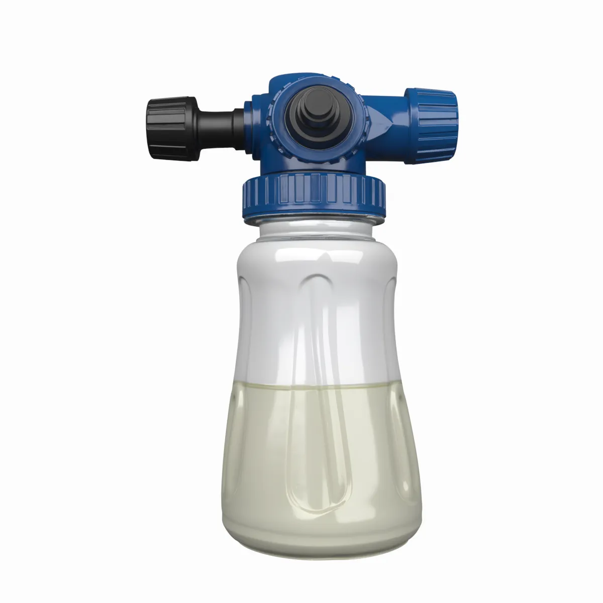 Hose-End Garden Sprayer Bottle with Mixing Dial 3D Model .c4d .max .obj .3ds .fbx .stl .blend 