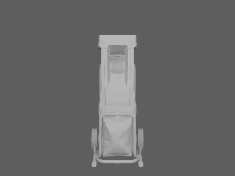 Broyeur de jardin &eacute;lectrique haut avec sac de collecte Modèle 3D
