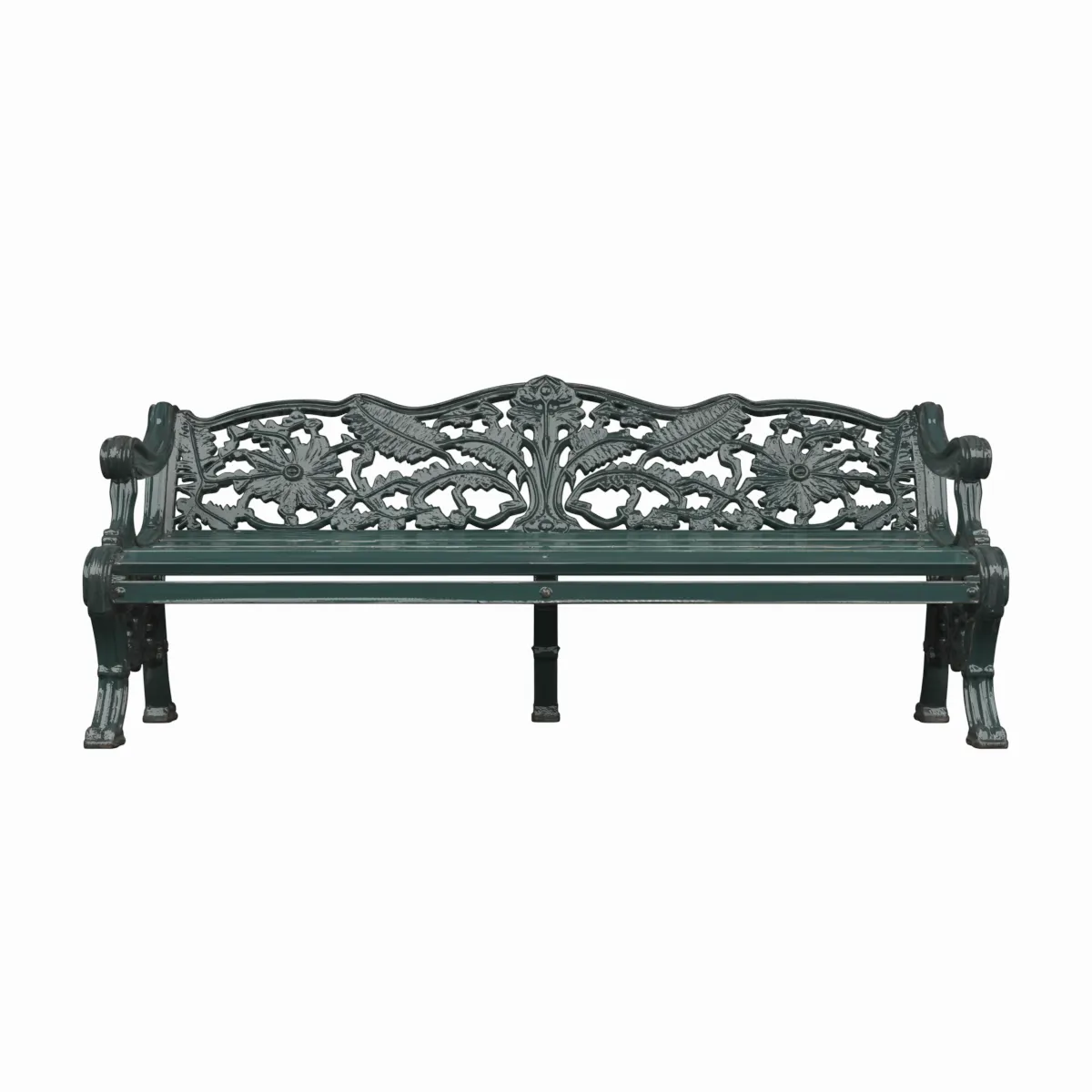 Heavy Victorian Cast Iron Outdoor Bench Ornate 3D Model .c4d .max .obj .3ds .fbx .stl .blend 