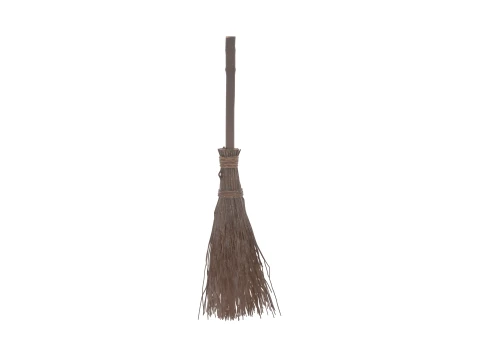 Traditional Handmade Besom Broom Birch Twigs 3D Model