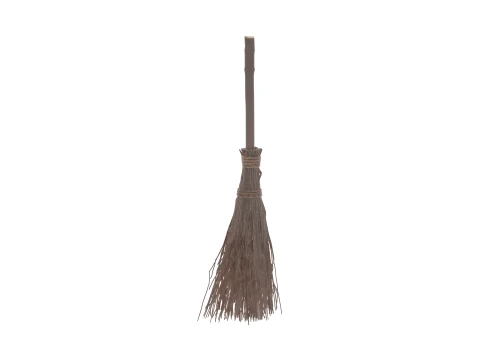 Traditional Handmade Besom Broom Birch Twigs 3D Model