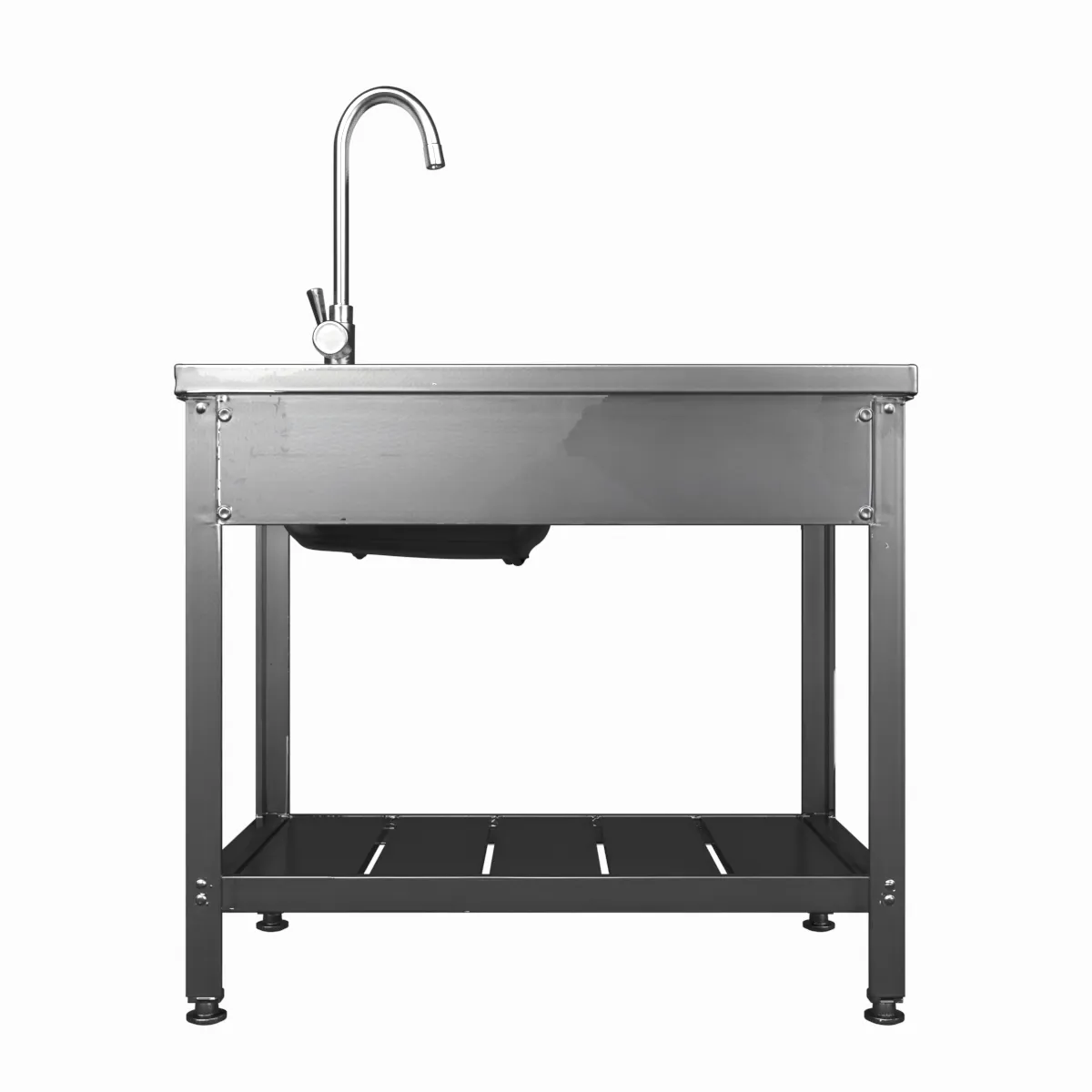 Stainless Steel Outdoor Garden Utility Sink 3D Model .c4d .max .obj .3ds .fbx .stl .blend