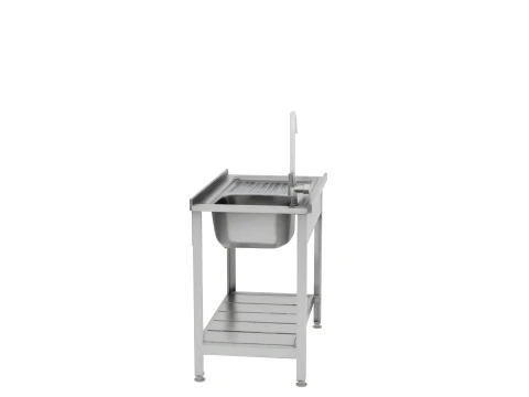 Stainless Steel Outdoor Garden Utility Sink 3D Model