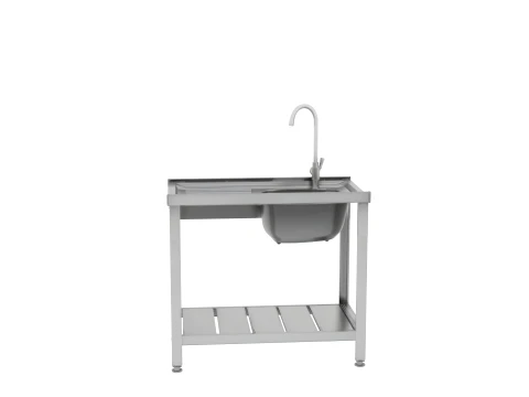 Stainless Steel Outdoor Garden Utility Sink 3D Model