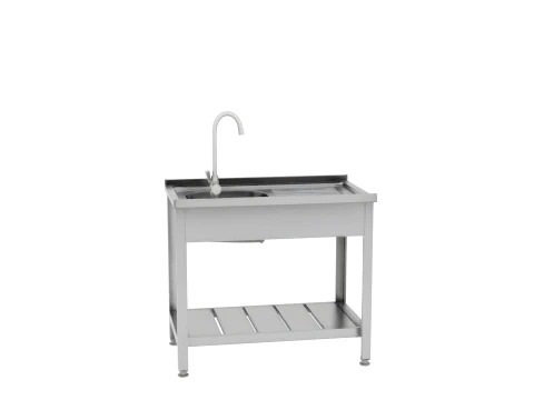 Stainless Steel Outdoor Garden Utility Sink 3D Model