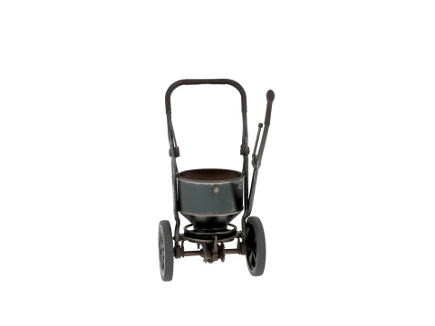 Vintage Wheeled Garden Seed Fertilizer Spreader 3D Model