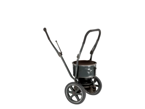 Vintage Wheeled Garden Seed Fertilizer Spreader 3D Model