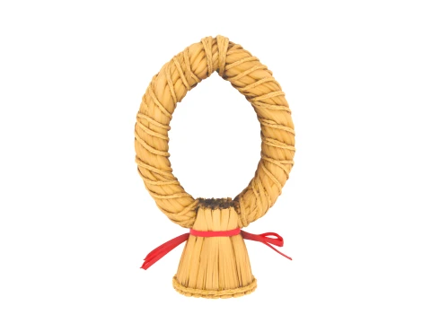 Hand-Woven Traditional Corn Dolly Straw Figure 3D Model